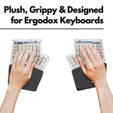 Grifiti Fat Wrist Pad Ergodox 2 Piece Set 6.5 X 4.2 X 0.75 Mirror Wrists Rests Support Accessories For Gaming Computer Key