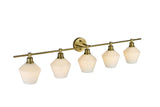Living District Indoor Modern Home Decorative Bright Ceiling Gene 5 Light Chrome And Frosted White Glass Wall Sconce