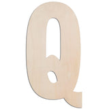 MGTECH 17 Inch Large Wooden Letter Q, 1/4 in Thick Big Wood Letter for Crafts and Wall Decor