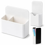 FVALIRD 2Pcs White Pen Stand Aesthetic, Magnetic Holder For Whiteboards And Refrigerators, Chalk Holder And Pen Holder For Offic