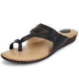 Ortho Joy Doctor Slippers | Soft Fancy Footwear For Women | Comfortable Black Chappal For Women,Black,3,B0B4VSN977