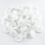 Suiwotin 50pcs 1 Inch (25mm) Nail On Chair Sliders, Round Plastic Furniture Feet Glides, Easy Moving Heavy Furniture Sliders, An