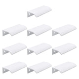 LC LICTOP 80mm/3.15 Arc Modern Finger Pulls Rounded Edge Tab Pull Finger Drawer Pulls Cabinet Dresser Closet Door 64mm/2.52 Hole