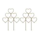 Heavenglow 2 Pieces Plant Trellis Metal Garden Trellis For Potted Plants Pothos Jasmine Gold