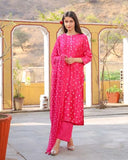 Gosriki Women'S Rayon Blend Straight Printed Kurta With Pant & Dupatta (Stree Pink-Gs_Xxl_Pink_Xx-Large),Pink,2,B0DGL5YD4J