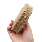 INSPIRELLE 1 Natural Burlap Fabric Roll 10 Yards Jute Ribbon for Gift Wrapping Craft Projects Wedding Decoration Home Decoratio