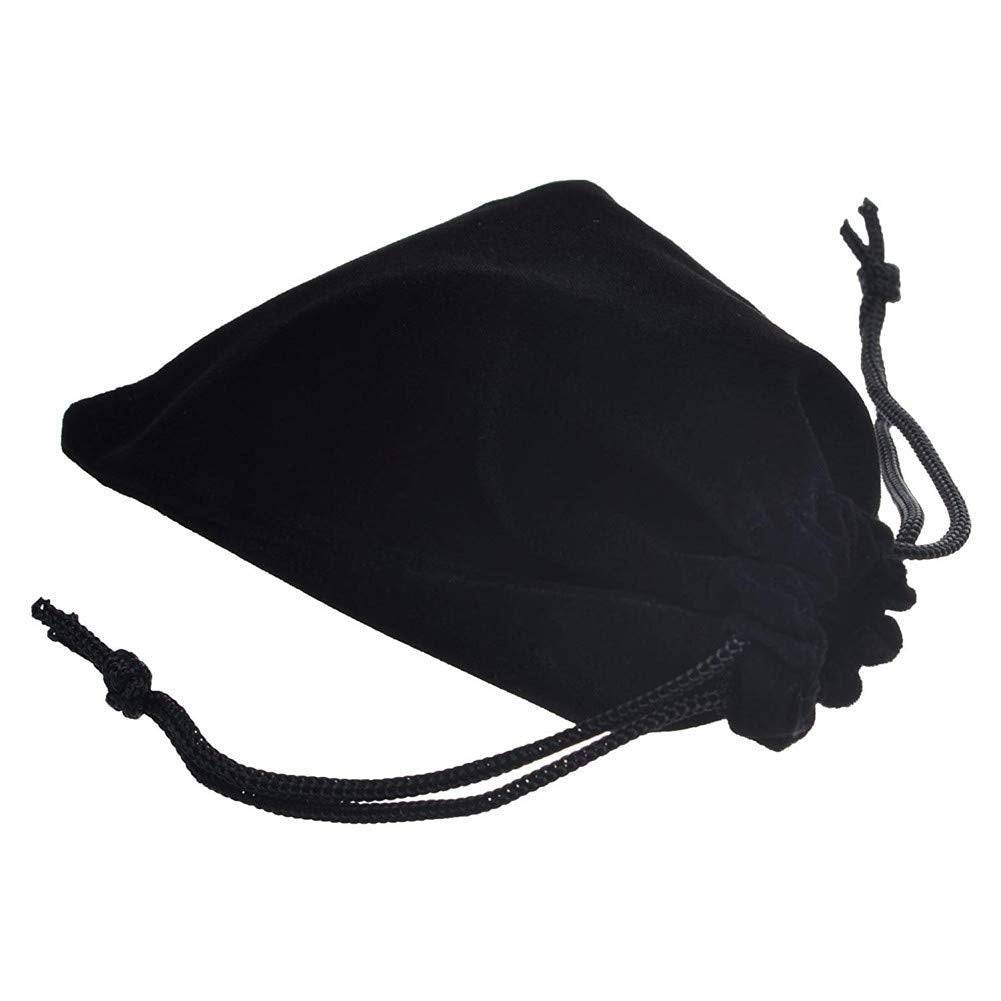 Colorsheng 20Pcs 4.5 X 5.5 Velvet Drawstring Cloth Jewelry Pouches Gift Candy Bags Wedding Headphones Bag (Black)