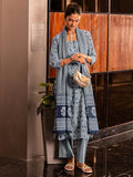 Libas Women'S Pure Cotton Kurta Set (400178O_Blue_M)
