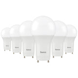 Sunco 6 Pack GU24 LED Bulb A19, 2 Prong Light Bulbs, 800 LM, 9W (60W Equivalent), 5000K Daylight, Dimmable, Twist & Lock GU24 Pi