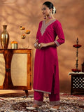 Libas Women'S Silk Blend Kurta Set (485760R Pink L