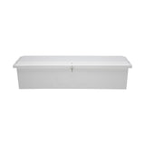 TAYLOR MADE PRODUCTS White 24H x 95W x 22D Stow N Go Fiberglass Fishermans Dock Box with UV Gelcoat Finish, Stainless Steel Lo