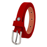 Flyer WomenS Leather Belt (Formal/Casual) (Colour Red) (Size 34) Buckle Adjustable Size Genuine Original Leather (Red4114)