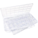 IOOLEEM 28 Grids Plastic Bead Organizer Box, Organizer Container Storage Box, Dividers for bead arts and crafts.(2 Pack)