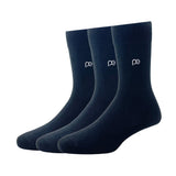 Peter England MenS Cotton Full Length Socks (Pack Of 3) Black