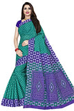 TAMAIRA FASHION Womens Plain Weave Pure Cotton Saree Without Blouse Piece (AB15_Seagreen and Purple)