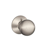 SCHLAGE Orbit Knob Non-Turning Lock, Satin Nickel (F170 ORB 619)