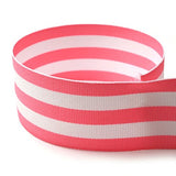USA | American Made 5/8 Pink & White Taffy Striped Grosgrain Ribbon - 100 Yards