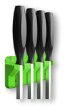 EZRED EZPB4G Magnetic 4 Slot Pry Bar Holder with Mounting Holes NonMarring TPEE Low Profile Design Organization