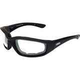 Global Vision Kickback Z Photochromic Bifocal Padded Riding Glasses Clear to Smoke Lens ANSI Z87.1 (+2.0 Bifocal)