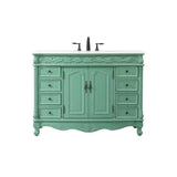 Elegant Decor Clarion 48 Solid Wood And Mdf Single Bathroom Vanity In Mint