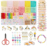 Squry Jewelry Making Kit For Girls | Macaron & Letter Beads, Unicorn Charms, Crystal Hair Accessories | Diy Bracelet & Necklace 
