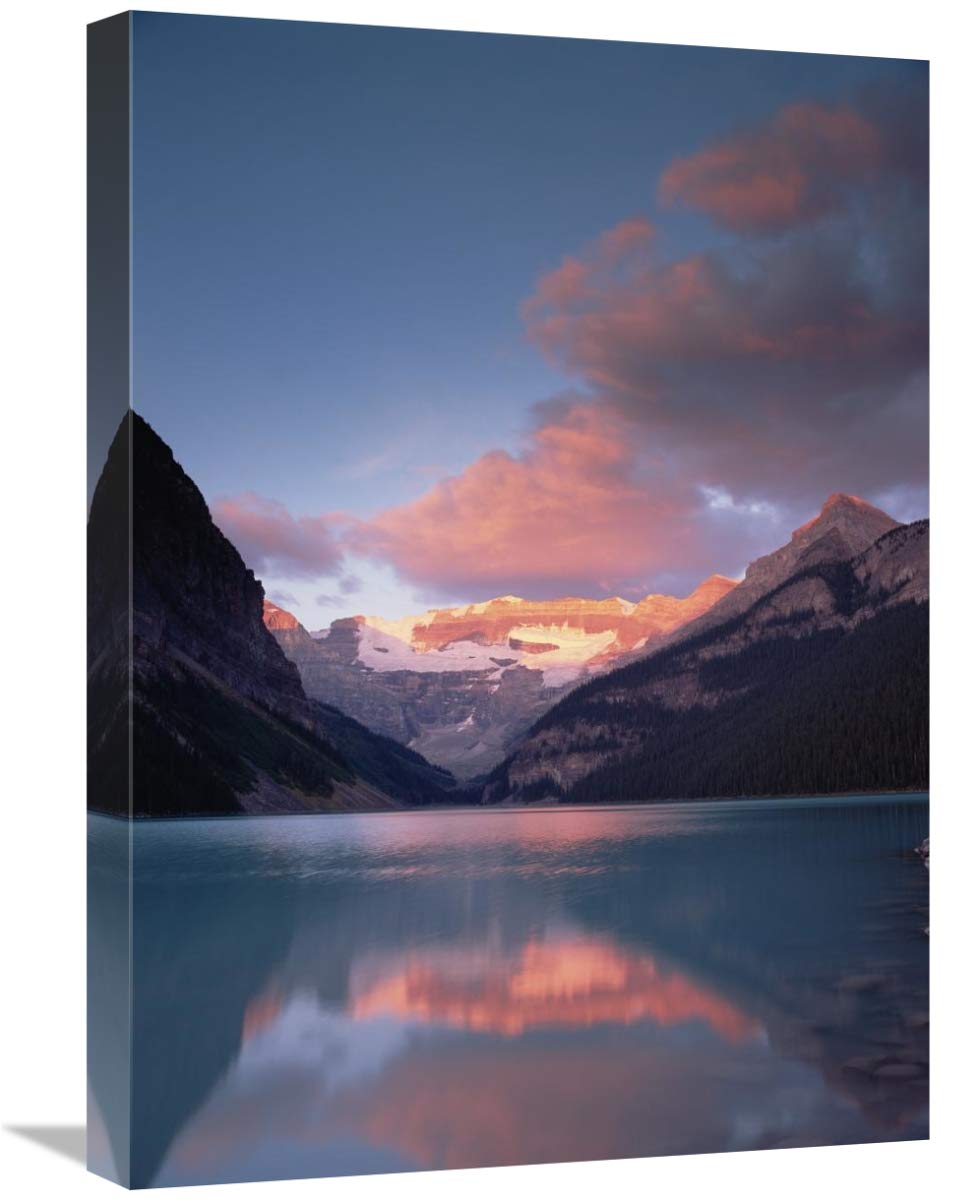 Alpenglow, Lake Louise And Victoria Glacier, Banff National Park, Alberta, Canada-Canvas Art-18X24