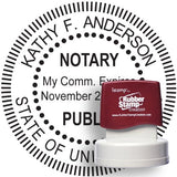 MaxMark Round Notary Pre-Inked Stamp for State of Utah