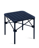 iClimb Lightweight Stable Alu. Folding Square Table Roll Up Top with Carry Bag for Camping Picnic Backyards BBQ Camp Kitchen (Bl