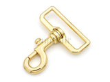 CRAFTMEMORE 2pcs 2 Inches Swivel Slide Bolt Snap Hook Lobster Clasp Purse Making Hardware SC15 (2 Inch, Gold)