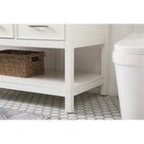 Elegant Decor Sinclaire 48 Aluminum Alloy & Mdf Single Bathroom Vanity In White