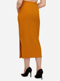 Wedani Womens Lycra Saree Shapewear Petticoat (S Mustard),Mustard,S,Polyester,Solid,