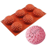 Silicone Mold for Handmade Soap, Cake, Jelly, Pudding, Chocolate, Dessert etc.. (6 Cavity Rose)