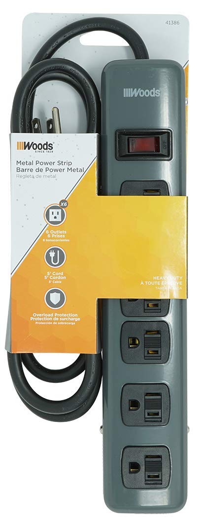 Power Strip 6Out Gry (Pack Of 1)