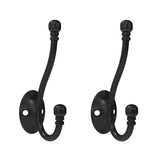 CBWLWJ 2 Pack Heavy Duty Wall Hooks for Hanging, Metal Coat Hooks Wall Mount, Easy to Install, Ideal for Living Room, Bathroom, 