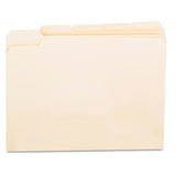 Universal 12115 File Folders, 1/5 Cut Assorted, OnePly Top Tab, Letter, Manila, 100/Box