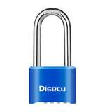 1 Pack disecu Heavy Duty 4 Digit Combination Lock, 2.5 Inch Long Shackle Outdoor Waterproof Padlock for School Gym Locker, Stora