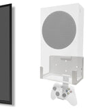Wall Mount for Xbox Series S (Mount The console & Accessories on Wall Near or Behind TV LeftRight), Wall Shelf Bracket Kit for X