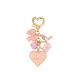 SANNIDHI Pink Bow Heart Key Chain Bag Charm for Handbags Backpacks