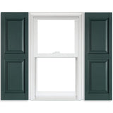 Polaris Vinyl Raised Panel Shutters (1 Pair) - 331 Heritage Green - 15 Inch x 63 Inch