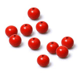 WLIANG 100 Pcs 20mm Red Wooden Beads, Unfinished Round Bulk Spacer Wood Beads for DIY Crafts, Garlands Farmhouse Decor, Jewelry 