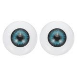 PATIKIL 24mm Doll Eyes, 2 Pcs Realistic Acrylic Eyes Plastic Half Eyeballs for Dolls Masks Halloween Props Art Craft, Dark Blue