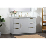 Elegant Decor Blake 48 Aluminum Alloy Mdf Single Bathroom Vanity In Gray