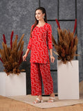 Gosriki Women'S Rayon Blend Bandhej Printed Ethnic Co-Ord Set (Nesta Red-Jn-Gs_L_Red_Large),Red,,B0D4ZHMVKT