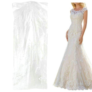 100 Pack Garment Bag Transparent Clothing Dust Cover Storage Bag Suitable for Wedding Dresses Long Skirts Windbreakers Down Jack