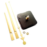 Dhorcas (#03G) Quartz Clock Movement Kit for Replacement, 1/2 Threaded Motor and Long GOLD 6 Hands (1/2 thread shaft motor)