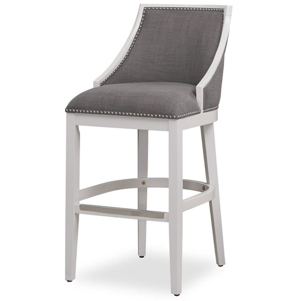American Woodcrafters Keller 26' Stationary White Wood Counter Bar Stool