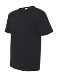 Bayside Usa-Made Short Sleeve T-Shirt With A Pocket - Black, Xl
