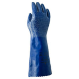 SHOWA NSK 24 Sustainable EBT Nitrile Chemical Resistant Safety Glove with Cotton Liner, Food Safe, 14 Length, Large (12 Pair)