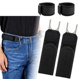 Niofy Buckleless Belt Hook, Tactical Metal Hook Elastic Belt, Stretch Outdoor No Buckle Closure Hooks Jeans Unisex, Suitable For