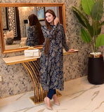 Gosriki Women'S Rayon Blend Straight Printed Kurta With Pant (Lahori Blue-Gs_Xxl_Blue_Xx-Large),Blue,2,B0DNBBTQ4K